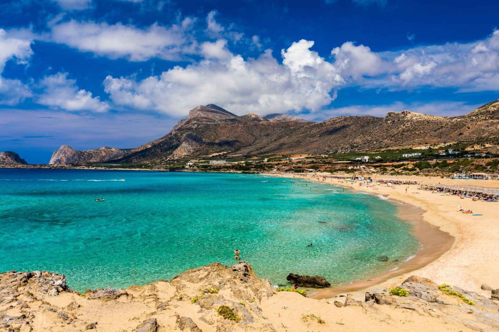 One of the best things to do in Crete, Greece. Visit at the Falassarna beach, Crete, Chania.
